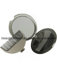 Double Folding Mirror Comb Pocket Mirror Brush Round Mirror BPS012